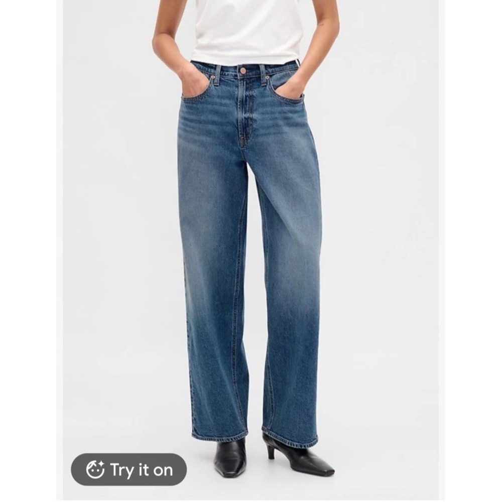 Gap '90s Loose Mid Rise Jeans Womens Size 31/12R Denim Stretch NWT Medium Wash